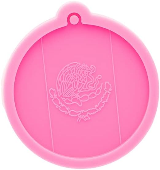 Mixed Media - Super Glossy Mexican Flag Mold, Mexicos Flag Mold, Resin Molds, Silicone Molds, Mexican Flag Big Pendant Mold, Resin Supplies,Craft supplies,Resin Craft