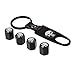 Quentacy 4PCS Wheel Tire Valve Stem Caps Cover Combo Punisher Skull Key Chain Set