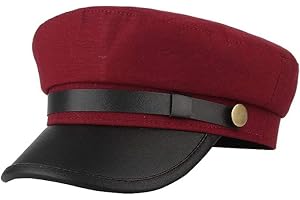 YUWXII Chauffeur Hat for Men Women, Classic Vintage Captain Hat Newsboy Cap Costume Hats