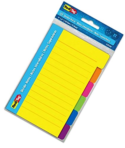 Redi Tag 29500 4inch X 6inch Divider Notes Neon Colors 2 pack - Thumbnail 2