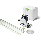 Festool Plunge-Cut Track Saw TS 60 KEB-F-Plus-FS US with 55-Inch (1400mm) Guide Rail 576726+491498