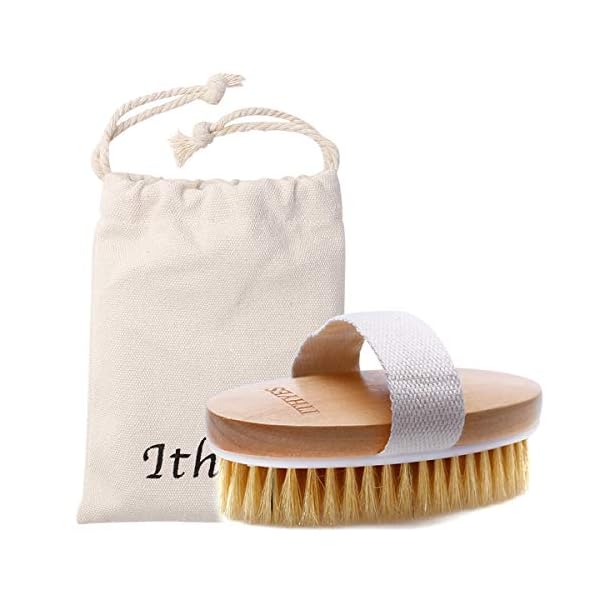 Ithyes Dry Brushing Body Brush Exfoliating Brush Natural Bristle bath Brush for Remove Dead Skin Toxins Cellulite…