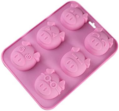 Hosaire Silicone Cute Pig Bakeware Mold Ice Tray Molds Baking Cake Mould Tools Ice Cube Chocolate for Kitchen