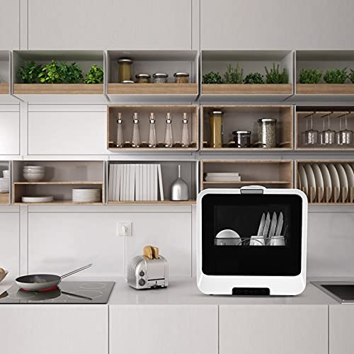 Portable Countertop Dishwasher with 4 Washing
