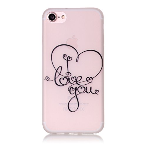 Sunvy IPhone 7 Soft Case, Iphone 7 Glow in the Dark Case, Love Design Back Cover for Iphone 7 with a free Screen Protector