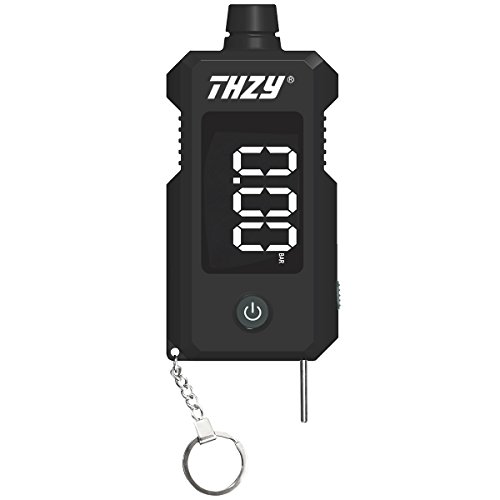 Tire Pressure Gauge and Digital Tire Thread Depth Gauge THZY Digital Tire Inflator Gauge for All Vehicles,Automatic Reading Air Pressure Gauge - 150 PSI with Backlit LCD and Non-Slip Grip