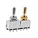 JD.Moon Metal Electric Guitar 3 Way Box Toggle Switch for Les Paul with Brass Tip (Gold)