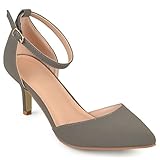 Brinley Co. Womens Ankle Strap Faux Suede Pumps