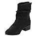 Soda FD58 Women's Slouchy Pull On Low Block Heel Ankle Booties