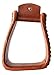 PRORIDER Western Horse Saddle Tack Leather Covered Angled Sloped Stirrups Tan 5155thumb 2