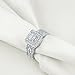 Newshe Wedding Engagement Ring Set for Women 925 Sterling Silver 3pcs 2.4Ct Princess White Cz Sz 5-10