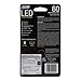 Feit Electric - Decorative Clear Glass Filament LED Dimmable 60W Equivalent Soft White (2700K) Flame Tip Chandelier Bulb, Pack of 2 (BPCFC60/827/LED/2)