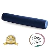 Comfort Memory Foam Neck Roll Pillow Lightweight Round Cervical Support Pillow for Spine and Neck Back Support 24X4 in.