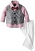 Nautica Baby-Boys Newborn Linen Twill Vest Set, Red, 3-6 Months