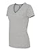 Fruit of the Loom womens 5 oz. 100% Heavy Cotton HD V-Neck T-Shirt(L39VR)-ATHLETIC HEATHER-XL