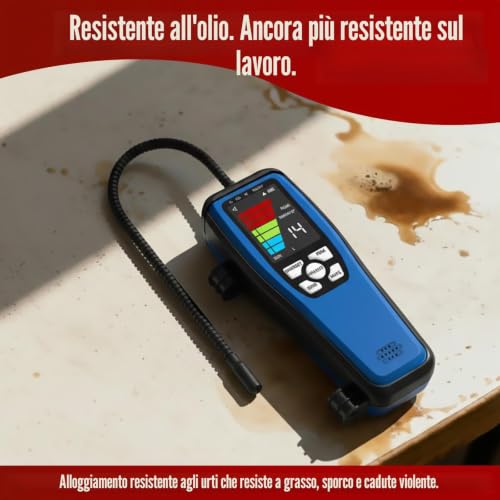 Aprvtio ALD-100 Rilevatore di perdite di refrigerante, fughe di gas refrigerante con batteria da 3000 mAh, Schermo da 2,8 piedi con funzione di allarme, rilevatori di gas per R32 R134a R454B R410A