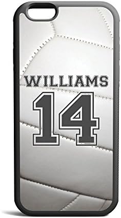 CodeiCases iPhone 7 Plus Volleyball Case With Name And Number, Volleyball Custom Case, Cover Rubber Black Volleyball iPhone Case