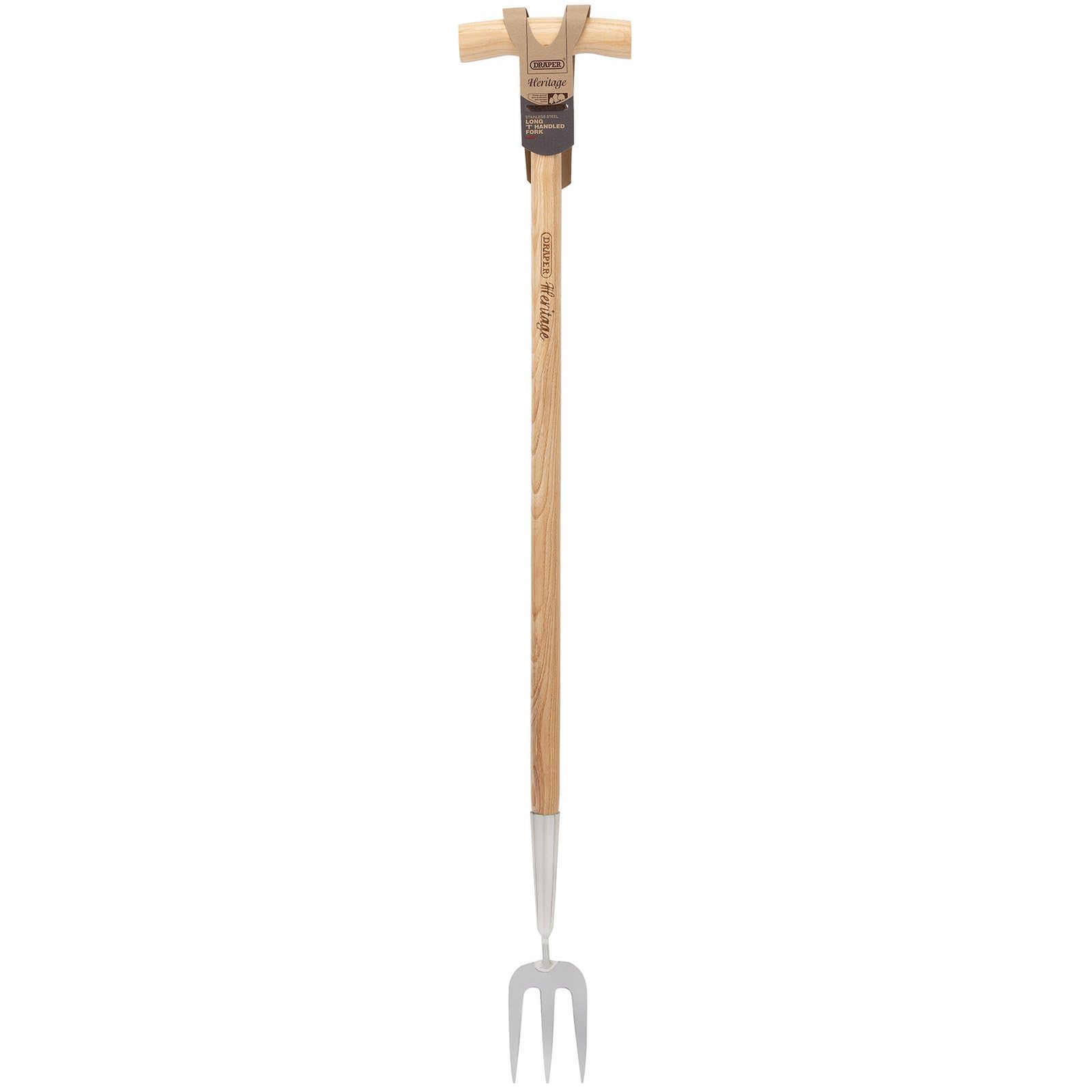 Draper Heritage 99031 Stainless Steel Fork With Ash Long Handle