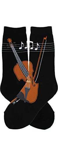 Foot Traffic, Women's Music-Themed Socks, Strings (Shoe Sizes 4-10)