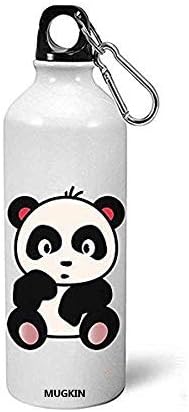 MUGKIN® Special Panda Printed Aluminium Bottle & Sipper- 750ml (Pack of 1)