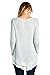 12 Ami Solid Long Knit Chiffon Hem Tunic Top Light Blue M