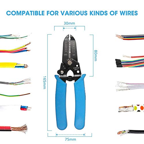 LIUMY 15 in 1 Soldering Iron Kit, 60W Adjustable Welding Iron︱Digital Multimeter︱5pcs Soldering Iron Tips︱Electrical Pen︱Double Screwdriver︱Soldering Station︱Wire Stripper Cutter︱Heat Shrink Tube