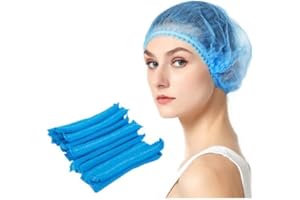 IDEAL MEDPRO Blue Bouffant Caps. Professional Disposable Scrub Cap for Women/Men Ideal for Medical,Surgery use, Food Service.