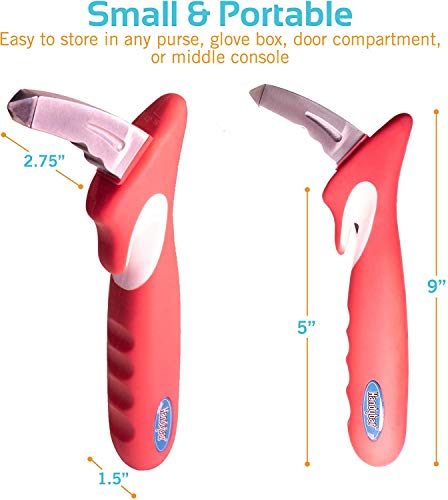 Stander HandyBar, Portable Vehicle Support Grab Bar, Standing Assist Mobility Aid Handle, Car Emergency Escape Tool with Window Breaker and Seat Belt Cutter