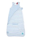 Love To Dream Inventa Lightweight Sleep Bag/Wearable Blanket with Unique Vented Cooling System, Luxurious Super-Soft CotTon, Stylish Fashion Design, .5 TOG, 4-12 Months, Light Blue