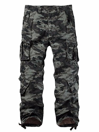 AKARMY Must Way Men s Cargo Regular Trouser Army Combat Work Trouser Workwear Pants with 8 Pocket 3357 G Camo 36