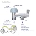 Hibbent Bidet T Adapter with Shut off Valve, Metal T Valve for Handheld Toilet Bidet Sprayer (7/8” x 7/8” x G1/2 or 3/8