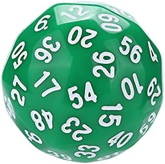 Dice Sixty-Sided D60 Polyhedral Dice for Dungeons and Dragons/Role Playing Games/Board Game Acrylic Multi Sided Dices for Math Teaching 1.7inch (Green)