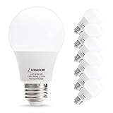LOHAS A19 LED Light Bulbs, 6W (40Watt Equivalent), 2700K Warm White LED Light Bulb E26 Base, 240 Degree Beam Angle, 500lm LED Bulbs for Home, Not-dimmable, Pack of 6