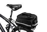 Bicycle Cycling Back Seat Bag Kapoo Waterproof Bicycle Bag Outdoor Multi-functional Oxford Bike Bag with Rainproof Cover,Durable,Convenient,Easy to Install[1 Year Warranty]