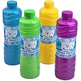 BubblePlay Bubble Solution Refill: Bubbles for Kids, 4 Bottles of 32 OZ Bubble Solution Refill, for Bubble Wands, Bubble Machines, and Any Other Bubble Blowing Products, for Ages 3+