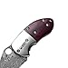 KUBEY KU66 Small Knife, Folding Knife and Pocket EDC, Drop Point Blade with Thumb Open, Rosewood Handle with Lanyard, for Outdoor Hunting Camping and Hiking (KU66-1)