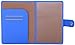 Travelambo RFID Blocking Genuine Leather Passport Holder Wallet Cover Case Wing Pocket (Blue)
