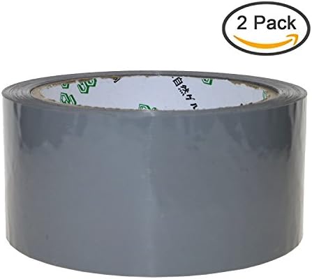 PackaPro Carton Package Moving Boxes Sorting Colors Sealing Tape Extra Long 1.89 Inches x 55 Yards, 2 Rolls, Grey