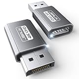 4K DisplayPort to HDMI Adapter 2-Pack, JSAUX DP PC to HDMI Monitor Converter Video UHD 2K@120Hz,4K@30 DP to HDTV Male to Female Uni-Directional adapter Compatible for Dell, Lenovo, HP,GPU, AMD, NVIDIA (Color: grey, Tamaño: 2 Pack)