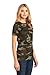 District Made - Ladies Perfect Weight Camo Crew Tee, Military Camo, XX-Large