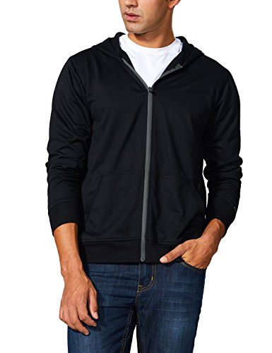 Baleaf Men's Lightweight French Terry Zip Hoodie Sweatshirts Black Size XL