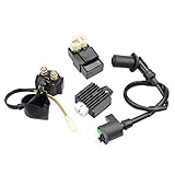 GOOFIT Ignition Coil CDI Solenoid Relay Voltage Regulator for GY6 50cc 125cc 150cc ATV Scooter Moped