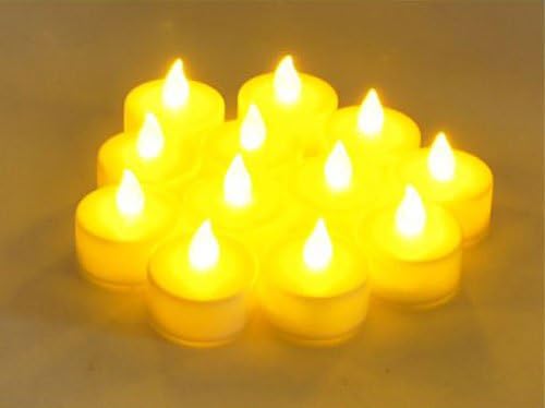 IAS LED Tea Light Candles - YELLOW SET 12