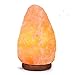 Himalayan Salt Lamp Natural Shape with Wooden Base, 6-8 Inches, 6ft UL-Approved Dimmer Switch Cord – Soothing Ambience, Air Purifier, Stress Relief, Bedroom & Office Decor, Wellness, Zen Lighting