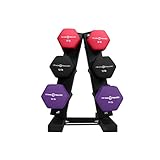 Fitness Republic Steel Dumbbell Rack with Neoprene Dumbbells