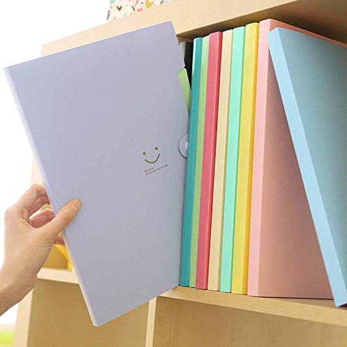image for HmiL-U Expanding File Folder 5 Pockets A4 Letter Size Expandable File 