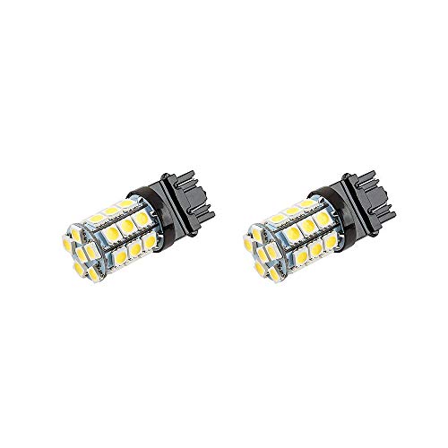 Makergroup 3157 T25 LED Light Bulbs Wedge Base Dual-Function Bulbs Amber Color 4W 12VDC for Automotive Tail Lights, Brake Lights,Reverse Lights,Turn Signal Lights Side, Maker Lights 2-Pack