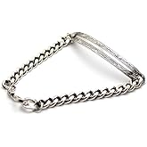 COSUMOSU Curb Chain Plate Bracelet for Women – 925 Sterling Silver Punk Everyday Jewelry