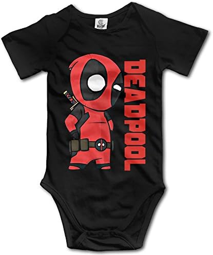 Hoicp Deadpool Baby's Climbing Clothes Black