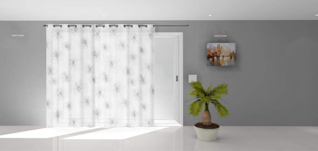 Soleil d'ocre Lionel Net Curtain 280 x 250 cm Polyester White